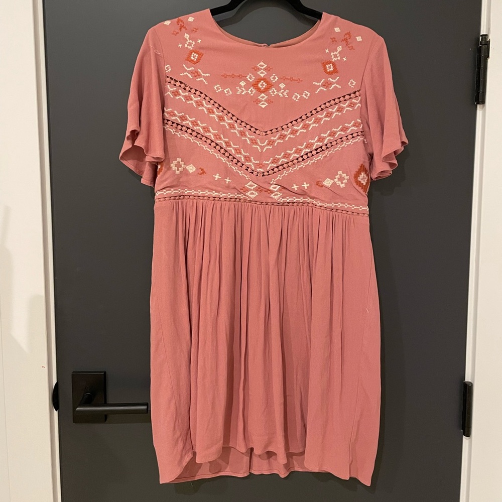 Boho blue rain dress